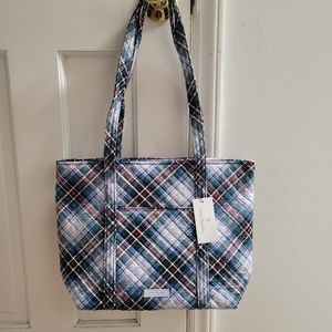 Vera Bradley Small Vera Tote in Snowy Plaid